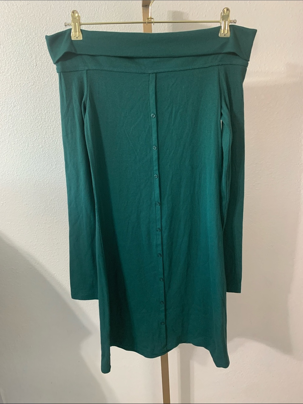 wild fable-  Teal off the shoulder dress Center Buttons- medium- NWT